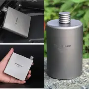 Travel Titanium Hip Flask Pocket Flagon Wine Flat Pot Camping Cup 175/200ML