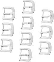 [ROMISBABA] 10PCS Stainless Steel Watch Buckle Clasp DIY Metal Watch Strap Accessories Durable Stylish Design for Easy Insertion and Removal for Leather Straps and More
