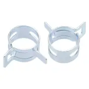 Steel Band Clamp 17mm Hose Tube Spring Clips Clamp Silver Manganese Steel 10Pcs