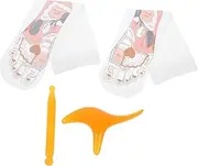 [FRCOLOR] Foot Reflexology Socks Acupoint Printed Acupressure Therapy Socks for Circulation Relaxation