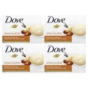 Dove, Beauty Bar Soap, Shea Butter & Vanilla, 2 Bars, 3.75 oz (106 g) Each