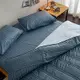 絲薇諾 MIT精梳純棉 換日線-藍 雙人5尺 薄床包鋪棉被套組
