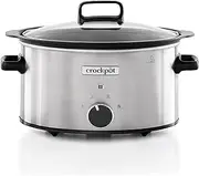 Crockpot Sizzle & Stew Slow Cooker | 3.5 L (3-4 People) | Removable Hob-Safe Bowl Sears Meat & Vegetables | Stainless Steel [CSC085], Manual