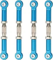 uxcell 4 Pcs Steering Servo Turnbuckle Rod RC Aluminum Alloy Linkages for HSP 1/10 94123 On-Road RC Car (Blue, 62mm)