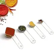 Measuring Spoons 4 Piece Set - 1/4 TSP, 1/2 TSP, 1 TSP, and 1 tbsp with Hanging Hook/Essential Kitchen Tools for Precise Measurements