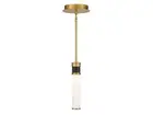 Savoy House 7-1643-1-143 Abel LED Mini-Pendant in Matte Black with Warm Brass