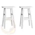 Artiss Set of 2 Beech Wood Bar Stools White