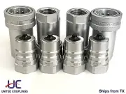 1" NPT ISO 7241-1 Series "A" Quick Disconnect Hydraulic Couplings, Set of 4