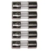 Set of 5 - 3.6x10mm Glass Micro Fuse 125/250v (Common Christmas Light Fuse)
