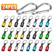 24PCS 1/4" Hex Shank Quick Release Keychain screwdriver Drill Bit Holder Bit Set