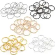 10-100 x Silver Plated/Gold Plated Alloy Fancy Textured Open Jump Rings 10x1mm
