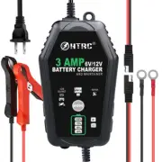 3A Car Smart Battery Charger Automatic for Trickle Lithium LiFePO4 Lead-Acid