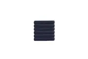 6pc Bambury Home Living soft Chateau Face Washer 33x33cm Navy 33 x 33cm