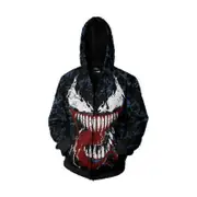 Unbrand Men's 3d Venom Jacket Slaughter Hoodie Jacket Tops blue L