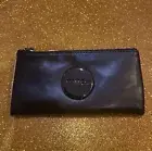 MIMCO Black Wallet Long Fold Gunmetal Hardware Pouch Dust Bag BNWT RRP$179 NEW