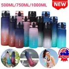 1 Litre Sports Water Bottle Gym Travel Drinking Leakproof Bottle Straw BPA Free