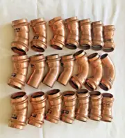 1" VIEGA PROPRESS 45 DEGREE, ELBOW, STREET ELBOW PRESS FITTINGS 21 LOT FREE SHIP