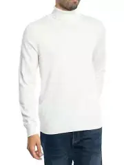 Antony Morato Men's Regular Fit Turtle Neck Knit, White