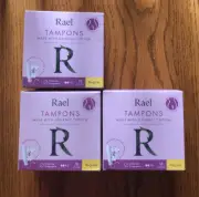 Rael Organic Cotton Regular Compact Tampons - 54 Count