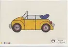 New Hand Painted Needlepoint canvas- Yellow VW