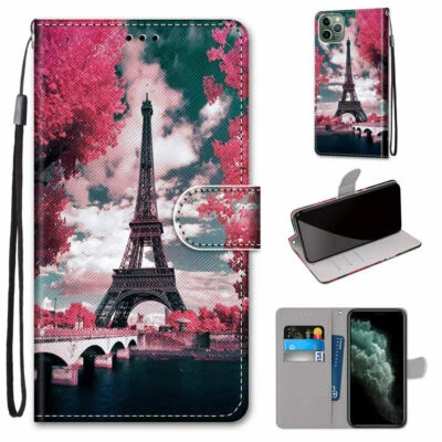 Iron Tower Flip Wallet Phone Case For Samsung S7 S8 S9 S10 S20 Note 20 A71 A10