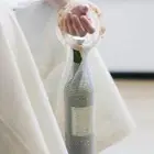 Lux Handmade Knitted Wine Bag Sparkling Diamond- Rhinestone NEU Bag Wine#
