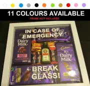 IN CASE EMERGENCY BREAK GLASS Sticker Decal Gift CHRISTMAS for Box frame Kmart