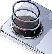 Zeking (2 Set) for Xiaomi Poco F7 Pro/F7 Ultra 5G Camera Lens Protector, Scratch-Resistant HD Clarity Ultra-Thin 9H Tempered Glass with Aluminum Edging, Individual Metal Lens Cover (Color)