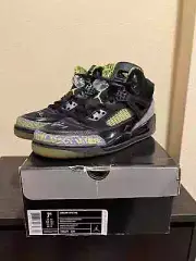 NIKE JORDAN SPIZIKE RETRO SHOES CITRON MENS 7.5 SPIKE LEE SIGNED / AUTOGRAPH