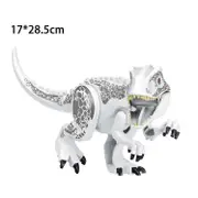 Secc Dinosaur Figures Indominus T Rex Blocks Toys Large Dinosaur Block, Kids Birthday White Tyrannosaurus rex