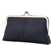 [Generic] Kiss Lock Coin Purse for Women | Wallet Key Bag Card Holder,PU Leather Large Capacity Credit Cards Cash Coin Holder for Women