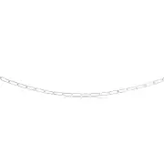 Sterling Silver Textured Paperclip 60 Gauge 50cm Chain
