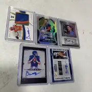 Brett Rypien Rookie auto patch lot of 5 cards (c9)