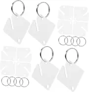 DOITOOL 60Sets Key Tags with Rings Key Identifiers for Personal Business and Rental Use for Labeling Keys and Items