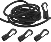 SUPVOX 1 Set Rubber Rope Portable Paddle Strap Paddle Carrier Surfboard Paddle Strap Elastic Rope Buckle Paddle Anti Lost Rope Anti-Lost Paddle Leash Paddle Board Leash Black