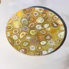 Round Agate Stone Coffee Table Handmade Furniture Console Bar Hallway Top Decor