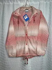 Columbia Women's Gable Island Jacket Orange/Red Ombre Hooded Snap Front XS NWT