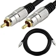 Single RCA Cable for Subwoofer Digital Coaxial Audio Video Gold (3M)