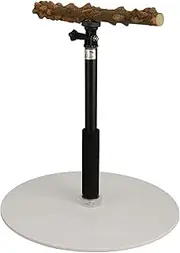 Bird Perch Stand, 11.8-37inch Adjustable Height Parrot Training Perch Stand Portable Detachable Bird Travel Perches Sturdy Parrot Play Stand for Small and Medium Birds