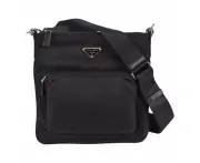 Prada Tessuto Nylon Sport Black Messenger Crossbody Bag