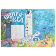 50 Choice 10" x 14" Kids Under the Sea Themed Interactive Placemats
