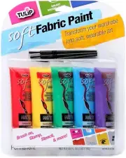 Tulip Soft Fabric Paint 5/Pkg Primary