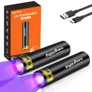 UV 395nm Black Lights, Mini USB-C Rechargeable Flashlights LED Woods Lamp, Mi...