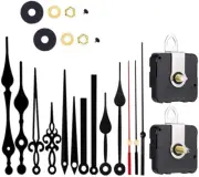 2 Pieces Silent Clock Movement Mechanism Long and Short Shaft with 6 Different