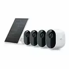 4 Pack Arlo Essential Wireless Spotlight Security Cameras + 1 Solar Panel, NEW