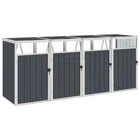 Quadruple Wheelie Bin Shed Outdoor Garden Waste Rubbish Bins Storage Cover