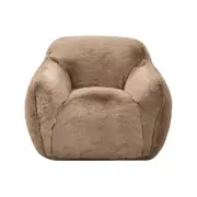 I Am Fake Cozy Chair Home Decor Faux Fur Medium Taupe