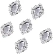 HAWILLOSCH 10pcs Transparent Rhinestone Alloy Shoe Clips DIY Shoe Accessories for Instant Decoration Flats Boots and Sandals Style with Impeccable Craftsmanship