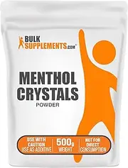 BulkSupplements.com Menthol Crystal - Natural Menthol Crystals - Menthol Crystals for Soap Making, For Shower Steamers Aromatherapy - Pure & Gluten Free, 500g (1.1 lbs)