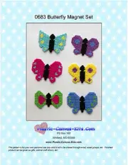 Butterfly Magnet Set-Plastic Canvas Pattern or Kit